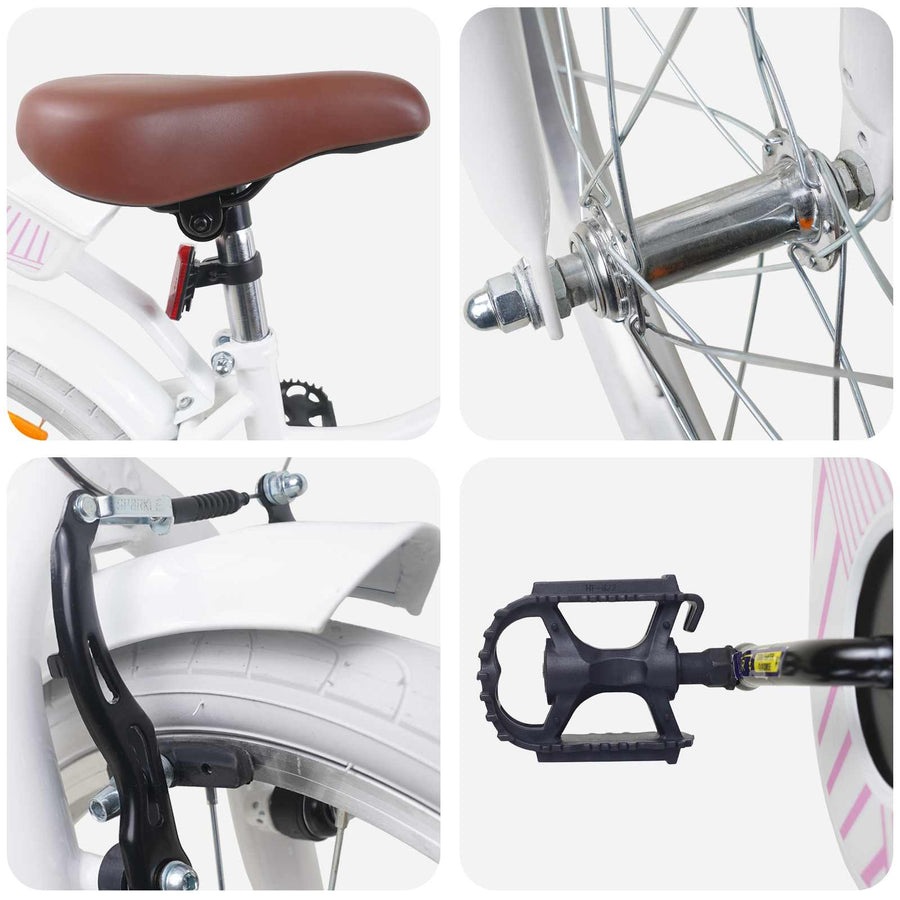 Kinderfiets 18 Inch voor 5-7 jaar Wit
