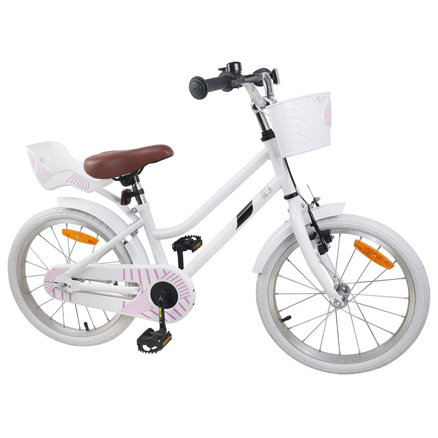 Kinderfiets 18 Inch voor 5-7 jaar Wit