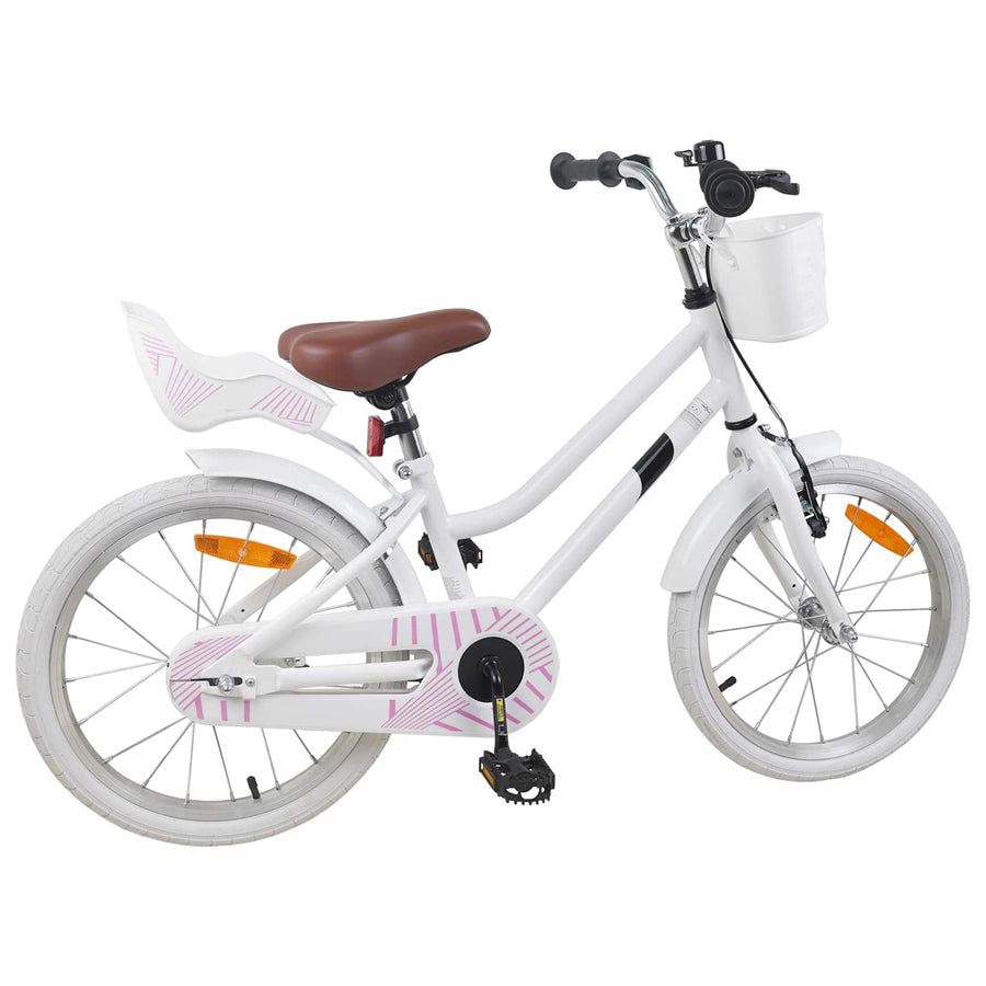 Kinderfiets 18 Inch voor 5-7 jaar Wit