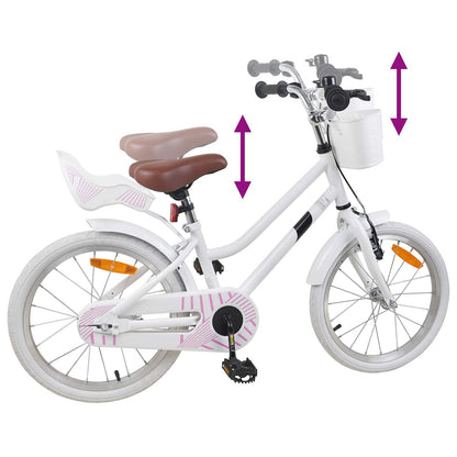 Kinderfiets 18 Inch voor 5-7 jaar Wit