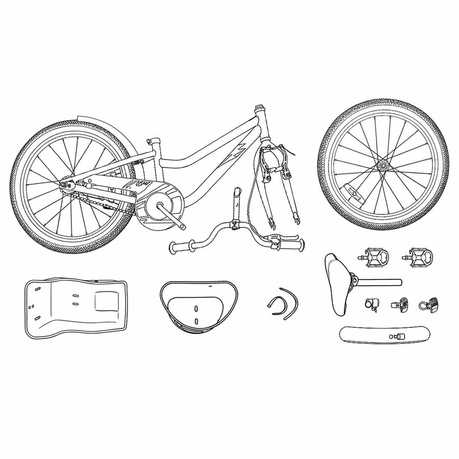 Kinderfiets 18 Inch voor 5-7 jaar Wit