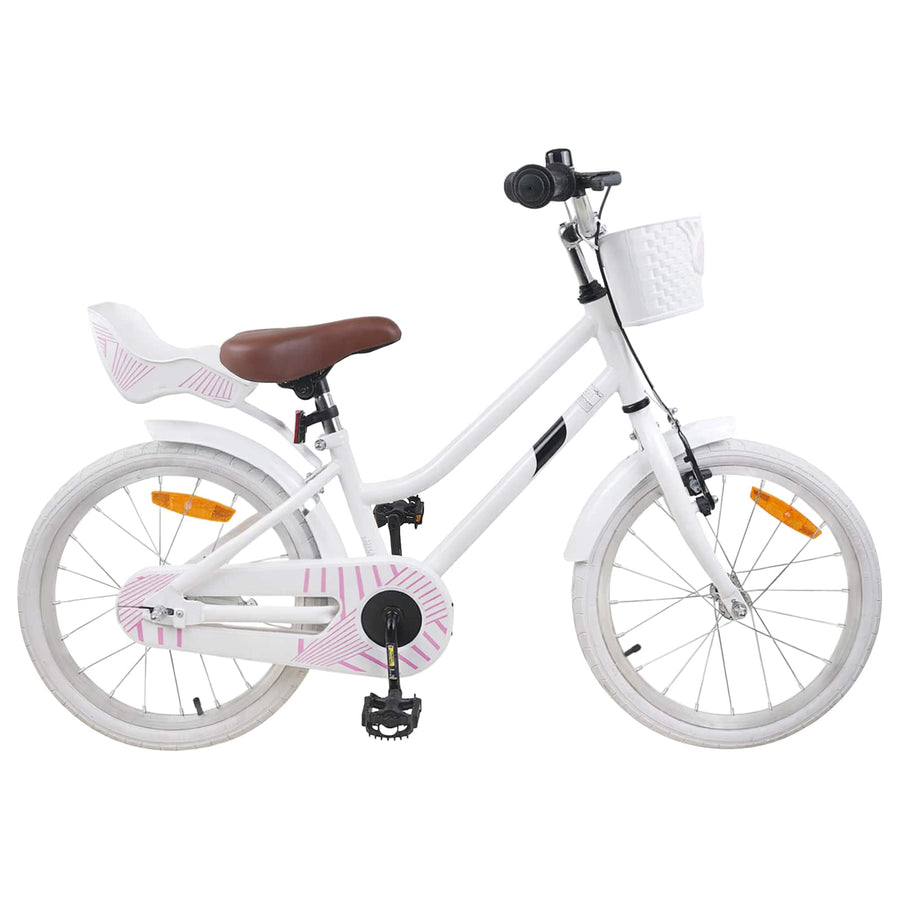 Kinderfiets 18 Inch voor 5-7 jaar Wit
