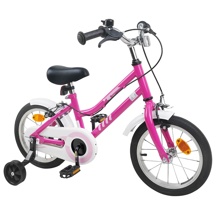 Kinderfiets 12 Inch voor 2-4 jaar oud Roze Wit
