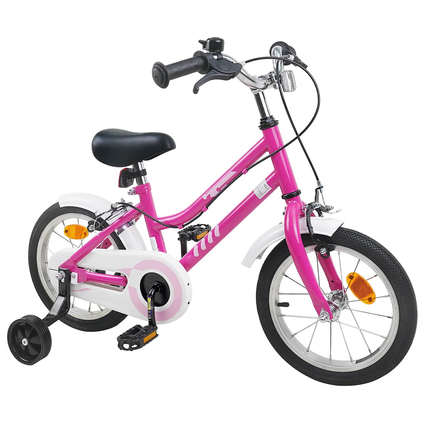 Kinderfiets 16 Inch voor 4-6 jaar oud Roze Wit