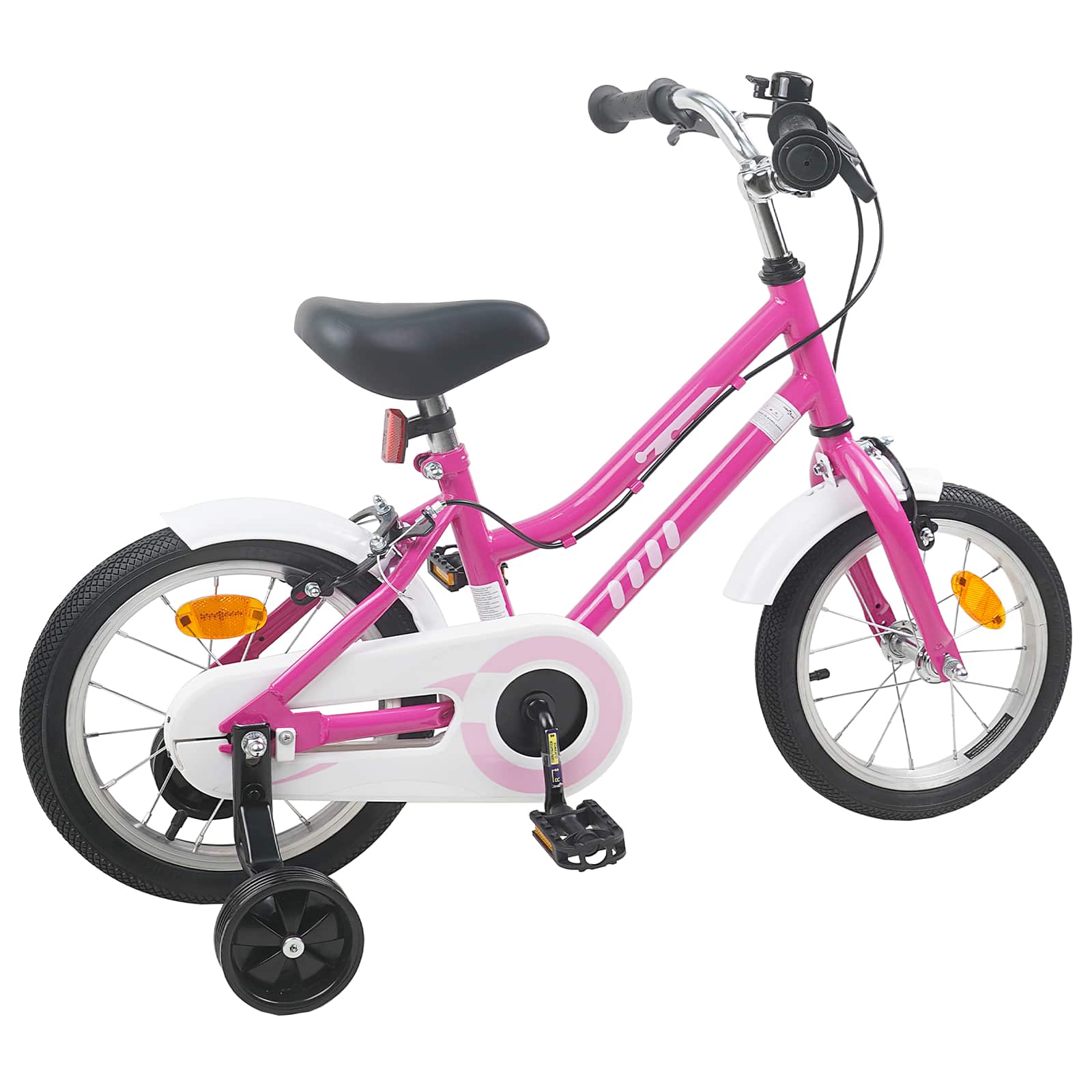 Kinderfiets 16 Inch voor 4-6 jaar oud Roze Wit