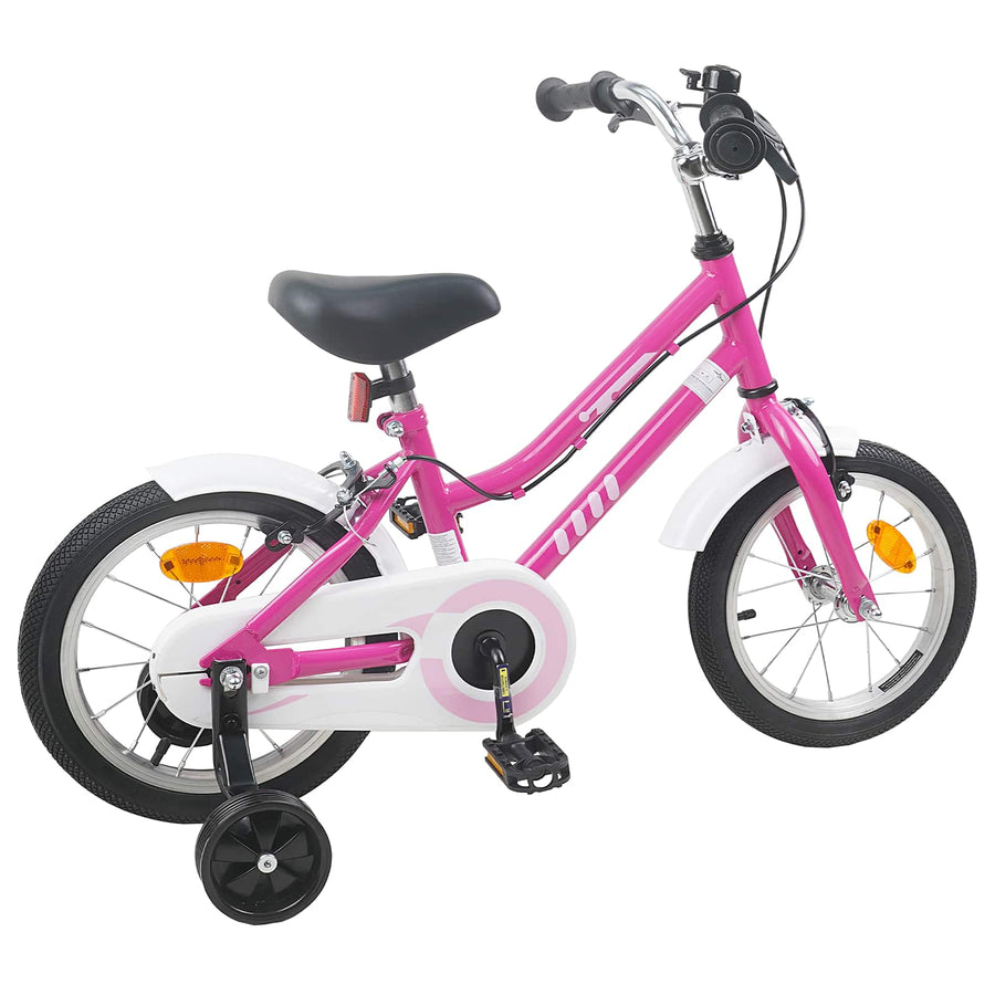 Kinderfiets 16 Inch voor 4-6 jaar oud Roze Wit