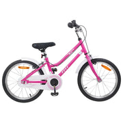 Kinderfiets 18 inch roze wit