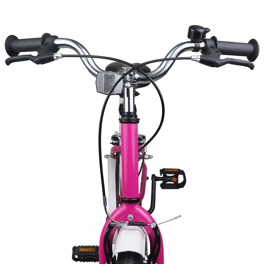 Kinderfiets 20 Inch voor 6-11 jaar oud Roze Wit