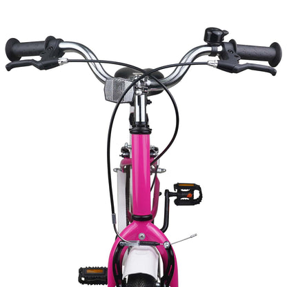 Kinderfiets 24 Inch voor 8-12 jaar oud Roze Wit