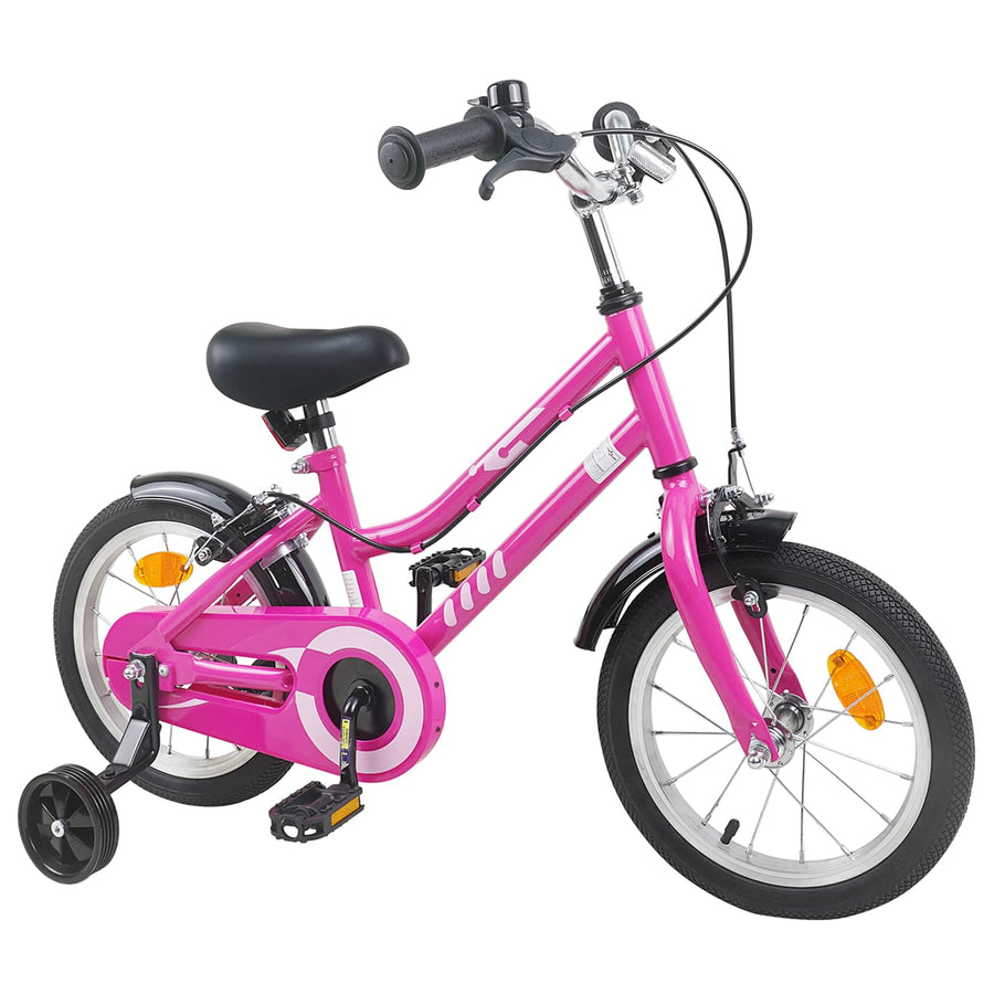 Kinderfiets 12 Inch voor 2-4 jaar oud Roze Zwart