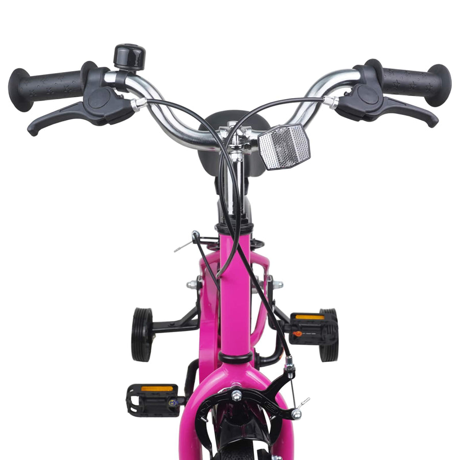 Kinderfiets 14 Inch voor 3-5 jaar oud Roze Zwart