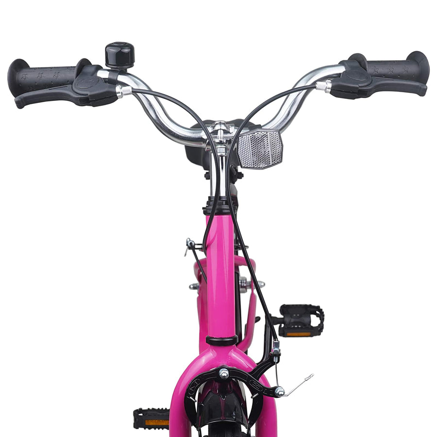 Kinderfiets 18 Inch voor 5-7 jaar Roze Zwart