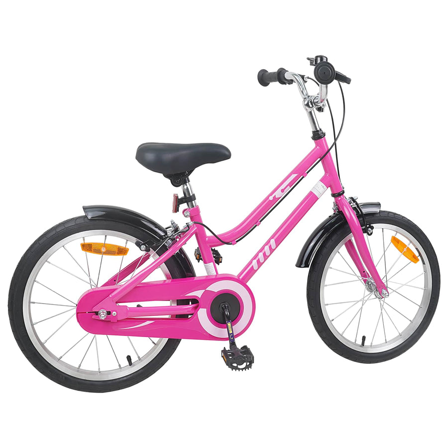 Kinderfiets 18 Inch voor 5-7 jaar Roze Zwart