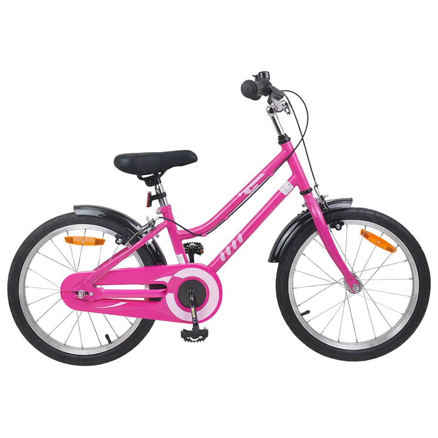 Kinderfiets 18 Inch voor 5-7 jaar Roze Zwart