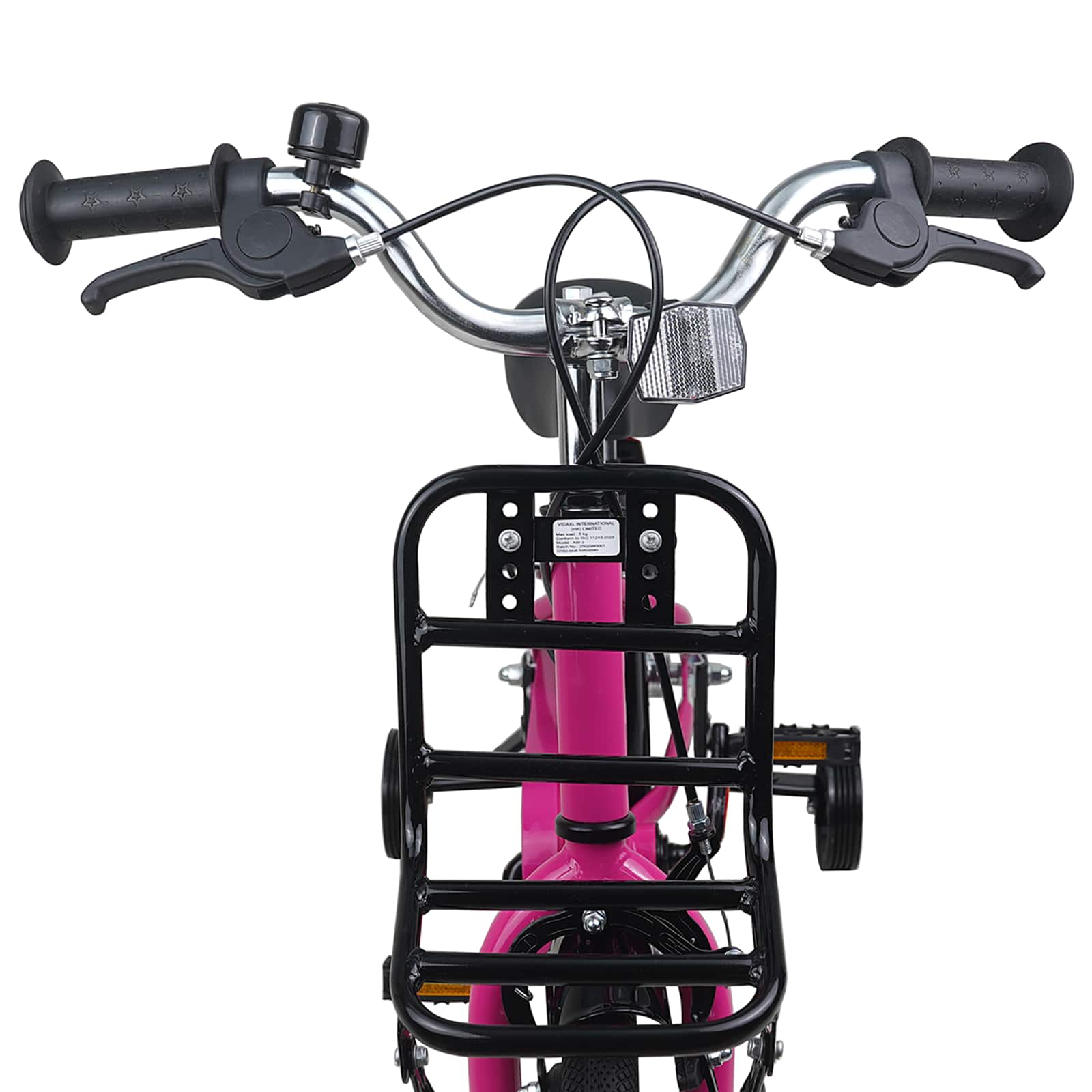 Kinderfiets 12 Inch voor 2-4 jaar oud Roze en Zwart