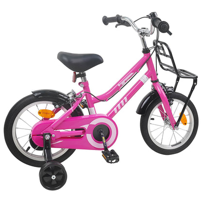 Kinderfiets 14 Inch voor 3-5 jaar oud Roze en Zwart