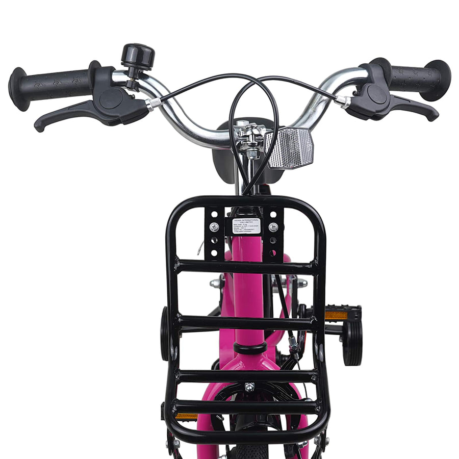 Kinderfiets 16 Inch voor 4-6 jaar oud Roze en Zwart