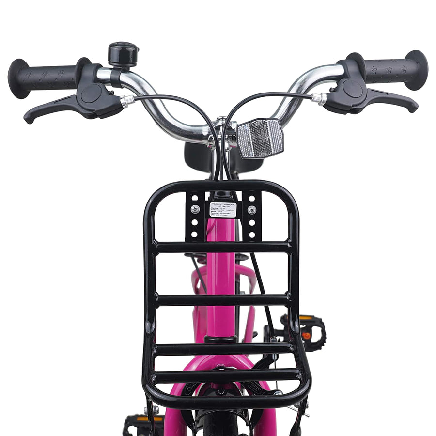Kinderfiets 18 Inch voor 5-7 jaar Roze en Zwart