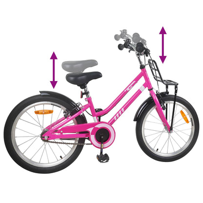 Kinderfiets 20 Inch voor 6-11 jaar oud Roze Zwart