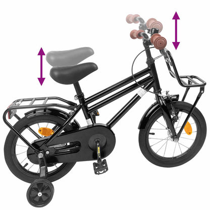 Kinderfiets 12 Inch voor 2-4 jaar oud Zwart
