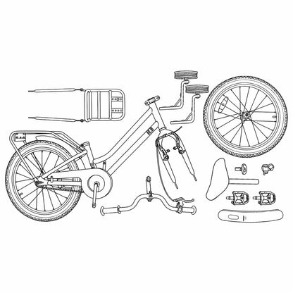 Kinderfiets 16 Inch voor 4-6 jaar oud Zwart