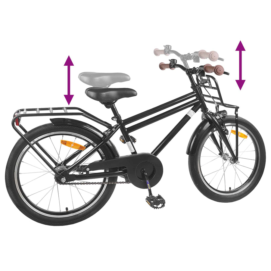 Kinderfiets 18 Inch voor 5-7 jaar Zwart