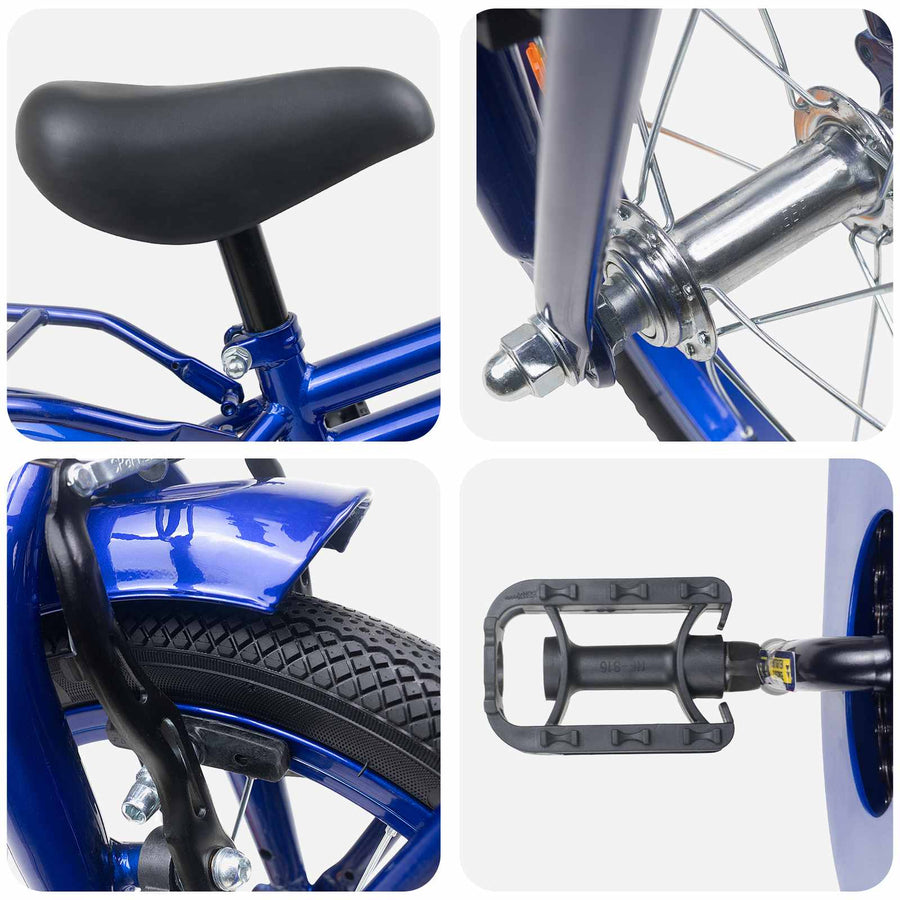 Kinderfiets 12 Inch voor 2-4 jaar oud Donkerblauw