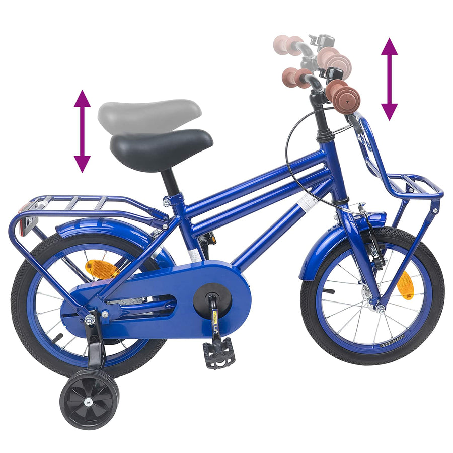 Kinderfiets 14 Inch voor 3-5 jaar oud Donkerblauw