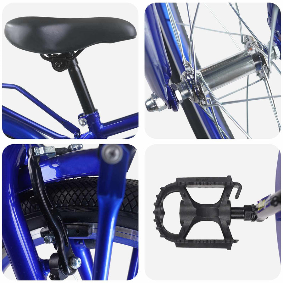 Kinderfiets 22 Inch voor 7-12 jaar oud Donkerblauw