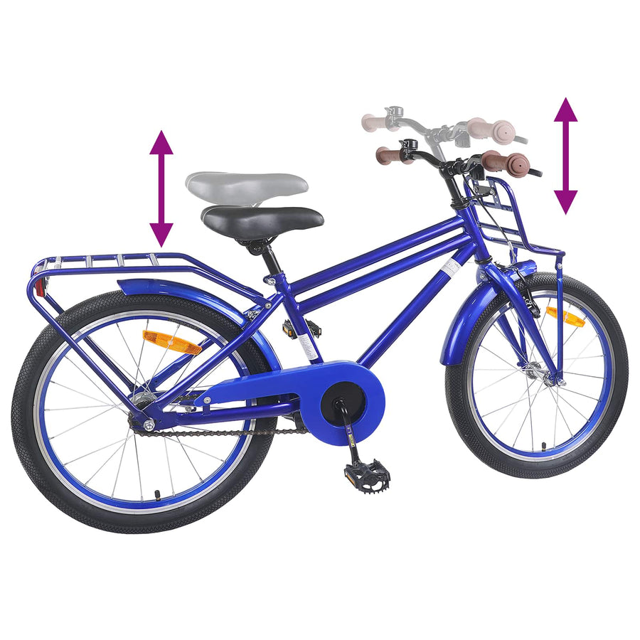Kinderfiets 22 Inch voor 7-12 jaar oud Donkerblauw