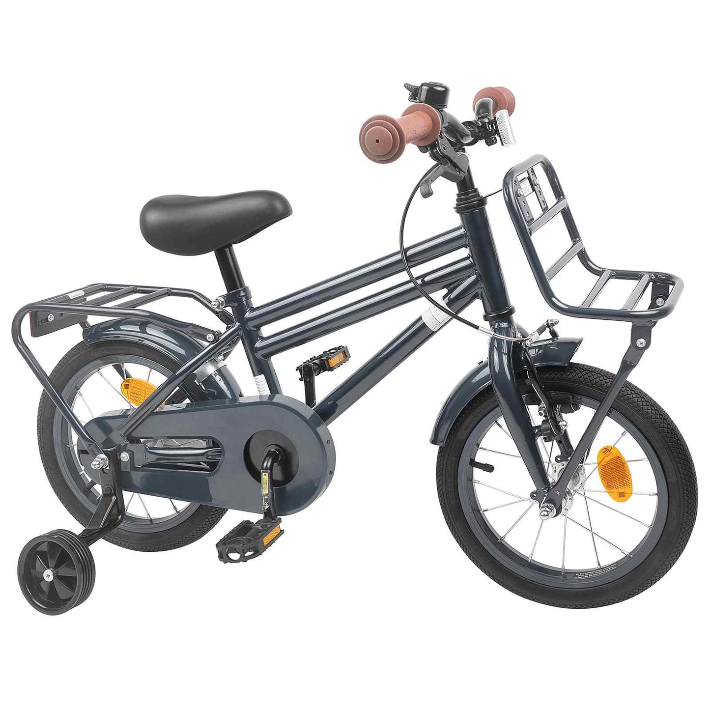 Kinderfiets 14 Inch voor 3-5 jaar oud Donkergrijs