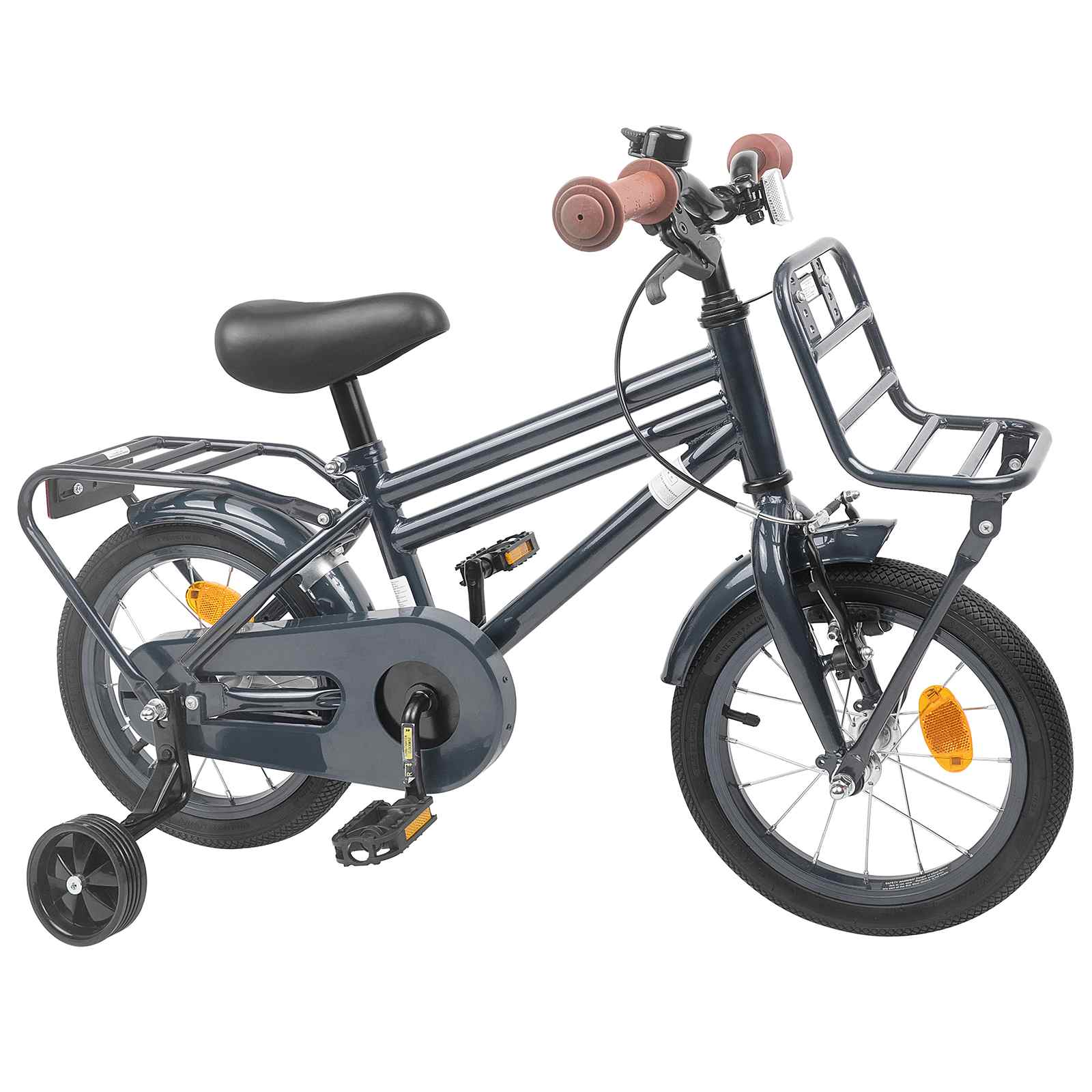 Kinderfiets 14 Inch voor 3-5 jaar oud Donkergrijs