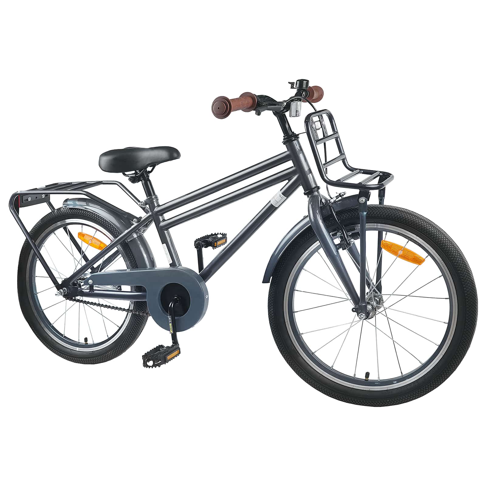 Kinderfiets 18 Inch voor 5-7 jaar Donkergrijs