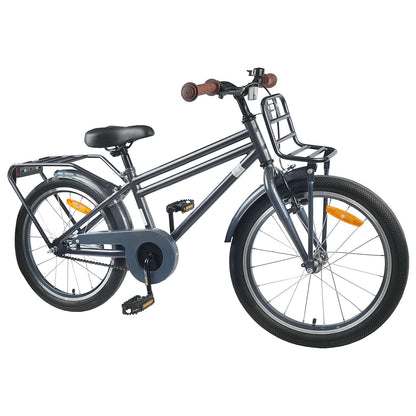 Kinderfiets 18 Inch voor 5-7 jaar Donkergrijs