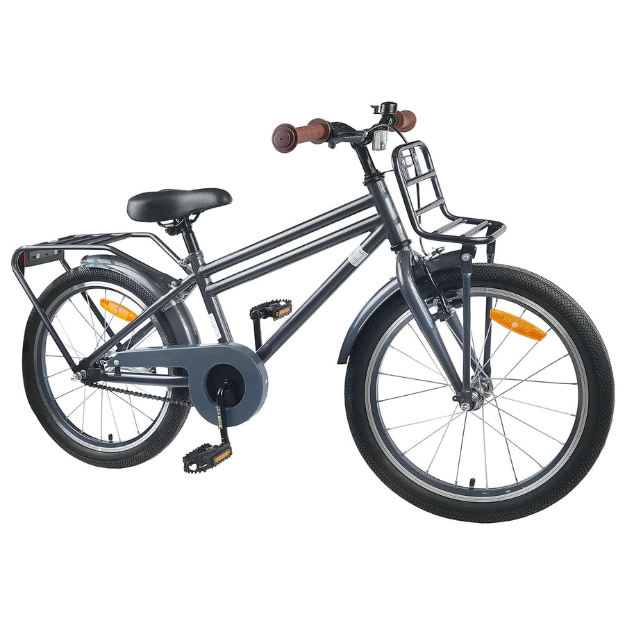 Kinderfiets 18 Inch voor 5-7 jaar Donkergrijs