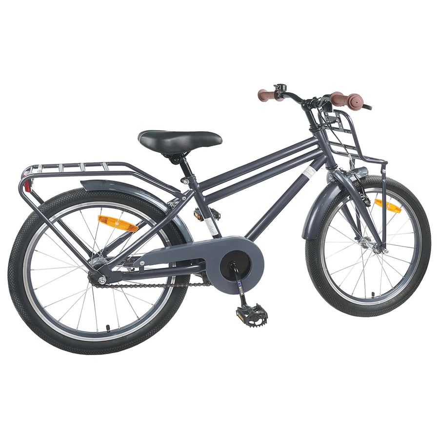 Kinderfiets 18 Inch voor 5-7 jaar Donkergrijs