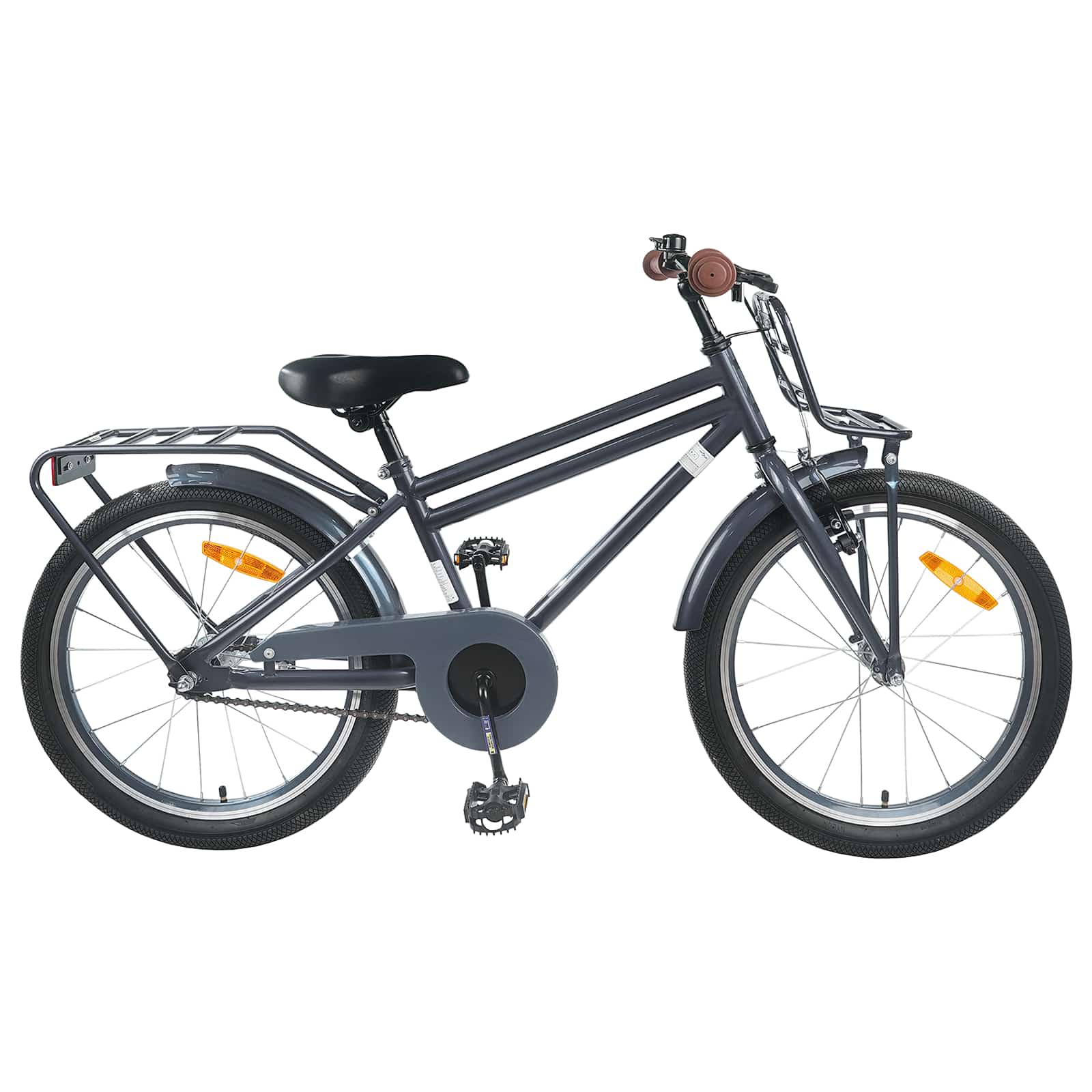 Kinderfiets 20 Inch voor 6-11 jaar oud Donkergrijs