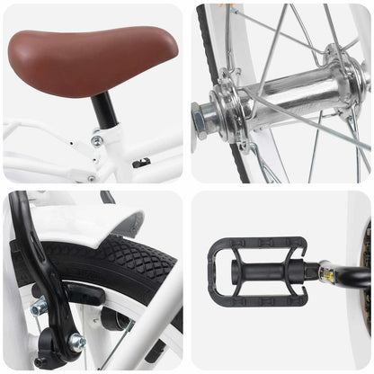 Kinderfiets 14 Inch voor 3-5 jaar oud Wit