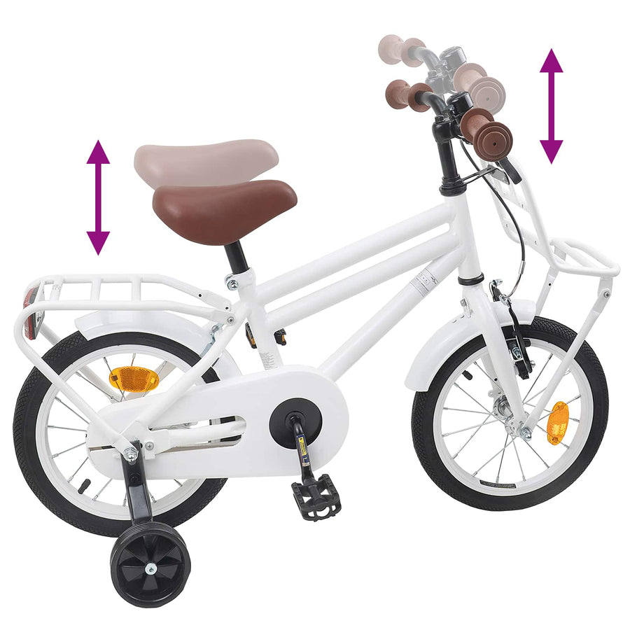 Kinderfiets 14 Inch voor 3-5 jaar oud Wit