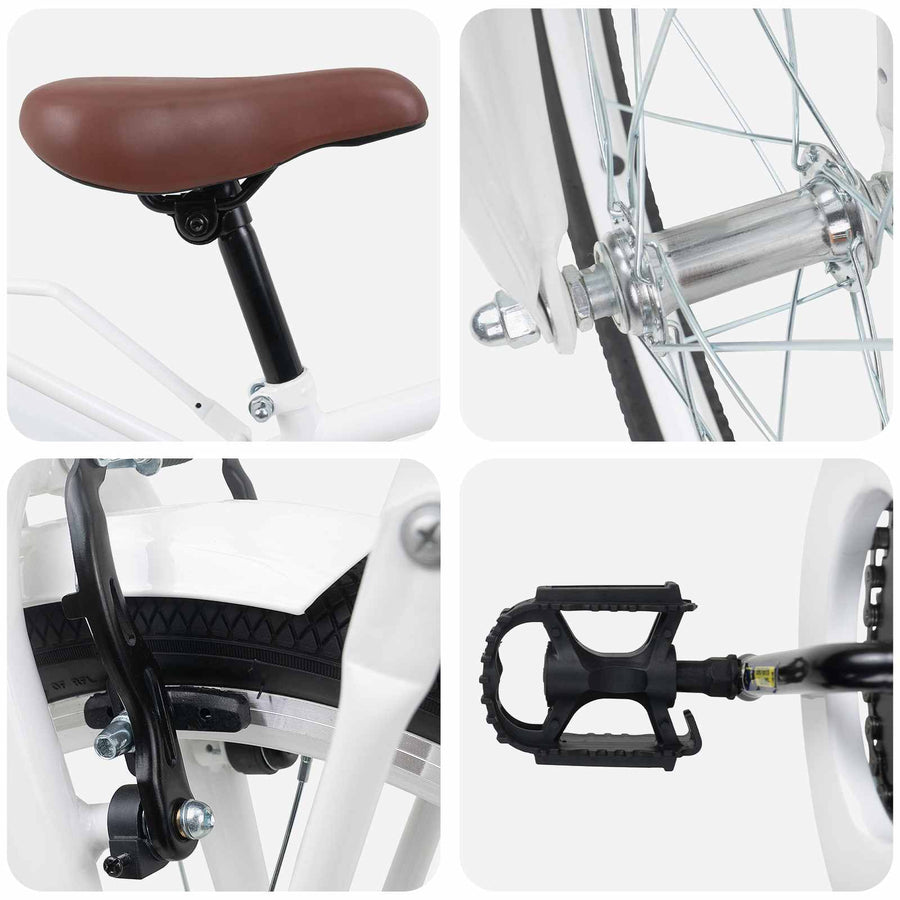 Kinderfiets 20 Inch voor 6-11 jaar oud Wit