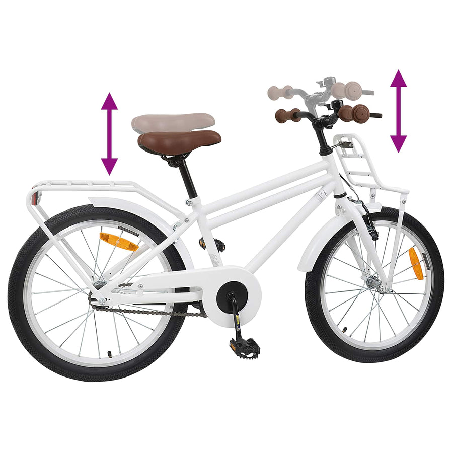 Kinderfiets 20 Inch voor 6-11 jaar oud Wit