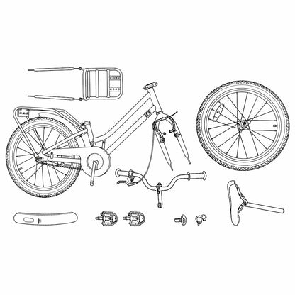 Kinderfiets 20 Inch voor 6-11 jaar oud Wit