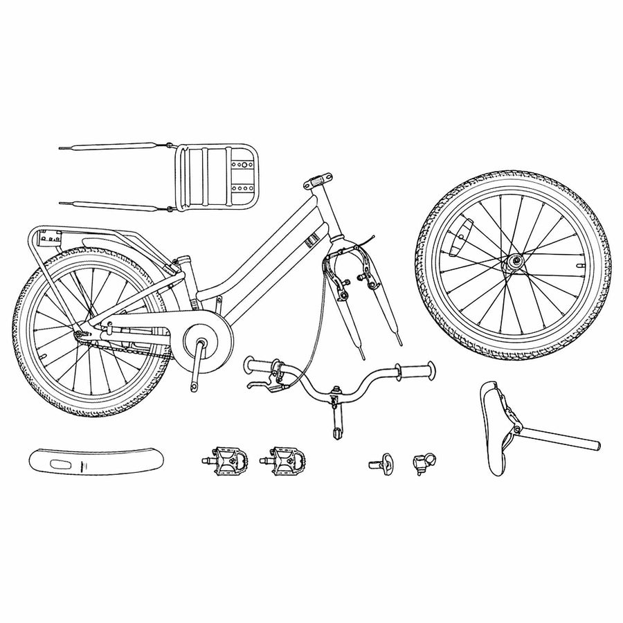 Kinderfiets 20 Inch voor 6-11 jaar oud Wit