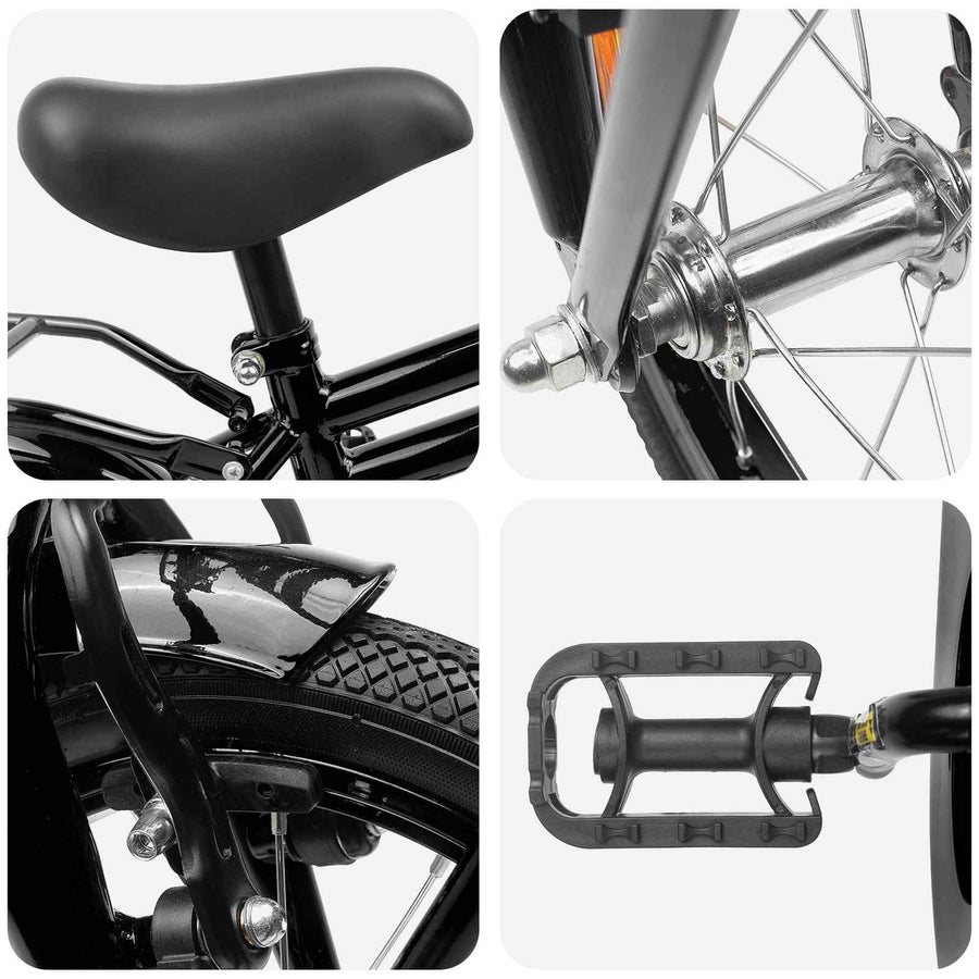 Kinderfiets 16 Inch voor 4-6 jaar oud Zwart