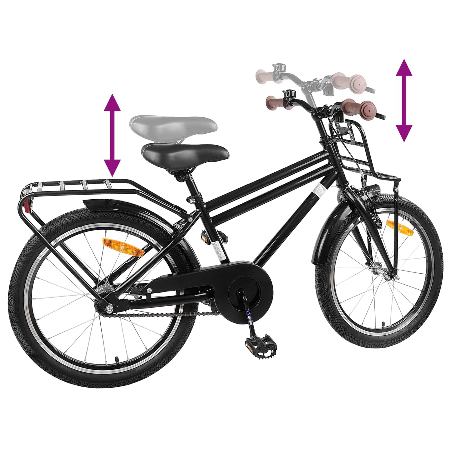 Kinderfiets 18 Inch voor 5-7 jaar Zwart