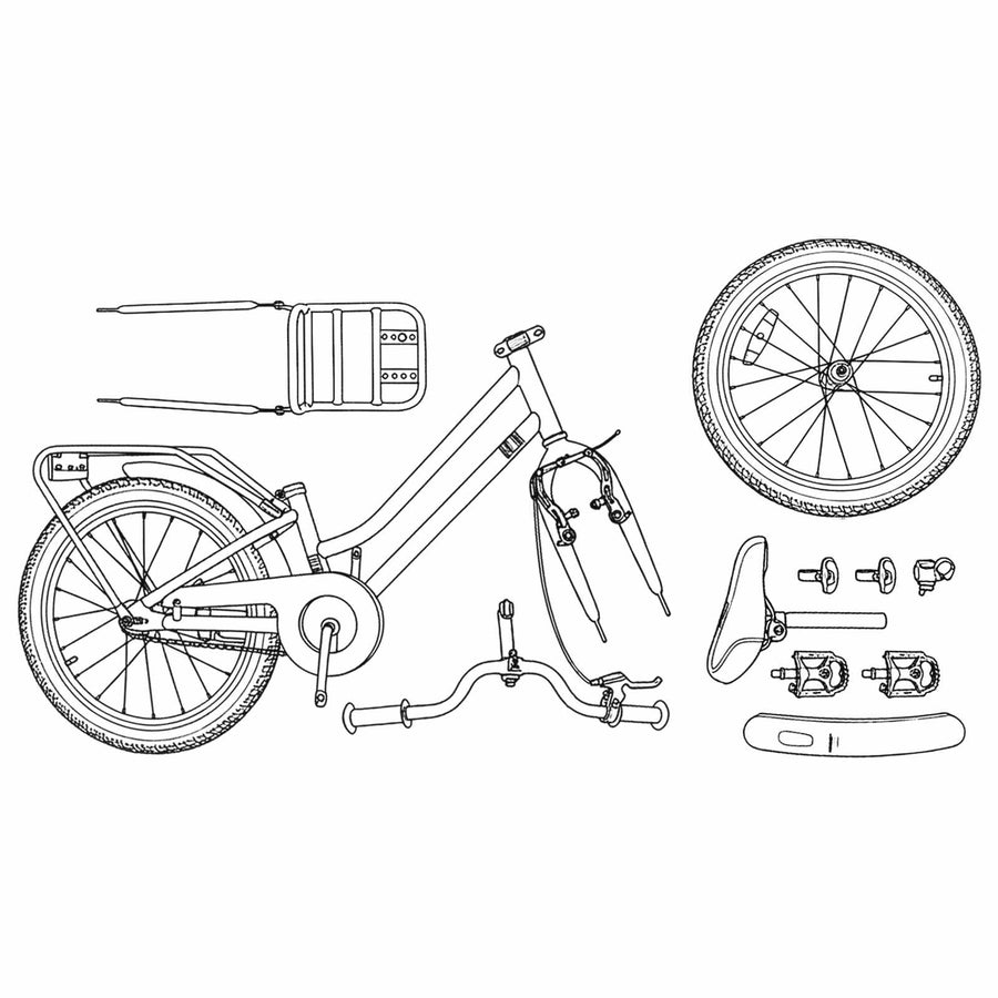 Kinderfiets 18 Inch voor 5-7 jaar Zwart