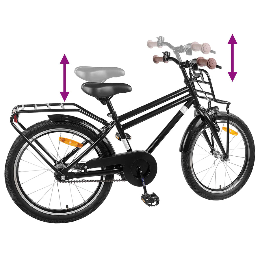 Kinderfiets 20 Inch voor 6-11 jaar oud Zwart