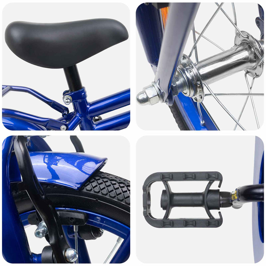 Kinderfiets 14 Inch voor 3-5 jaar oud Donkerblauw
