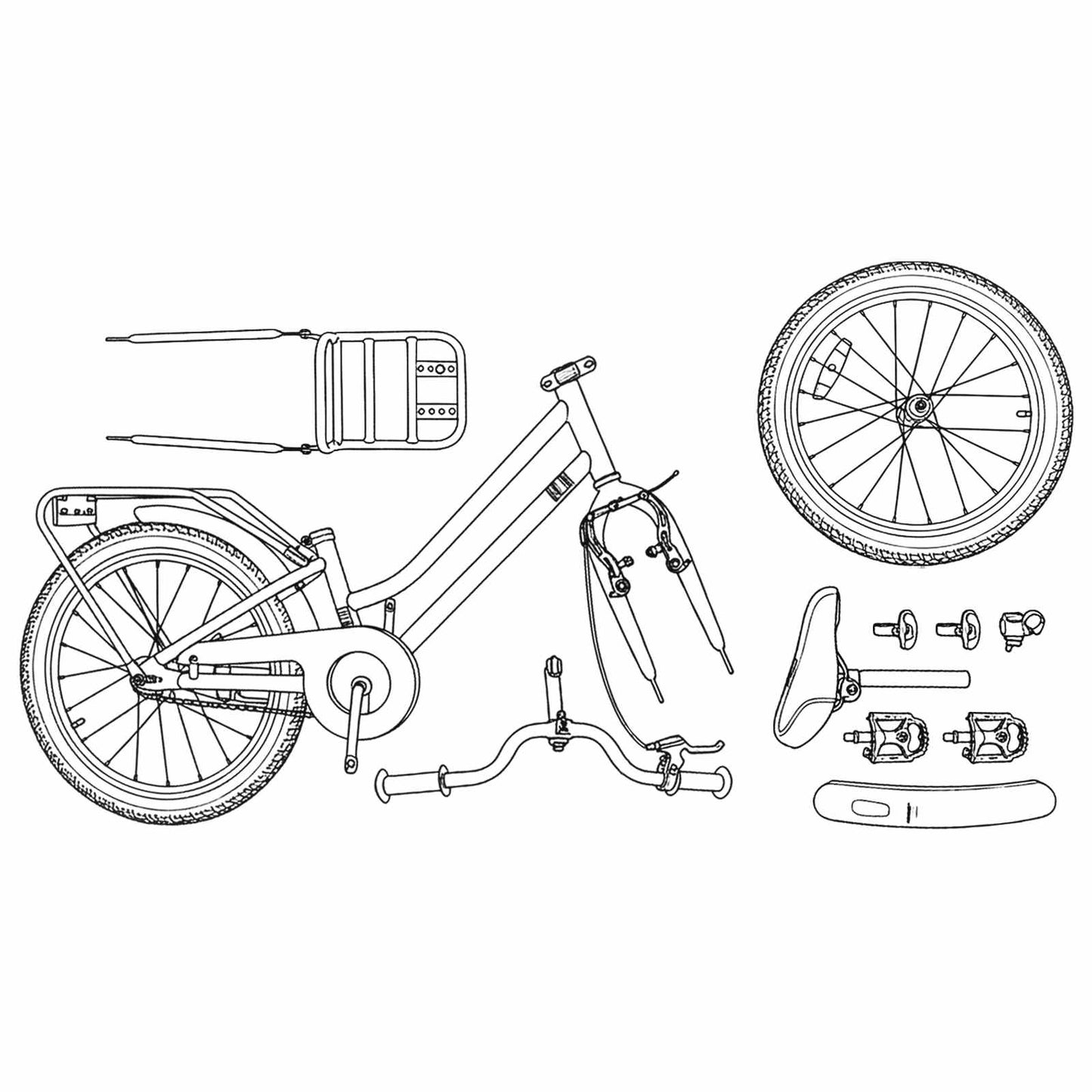 Kinderfiets 22 Inch voor 7-12 jaar oud Donkerblauw