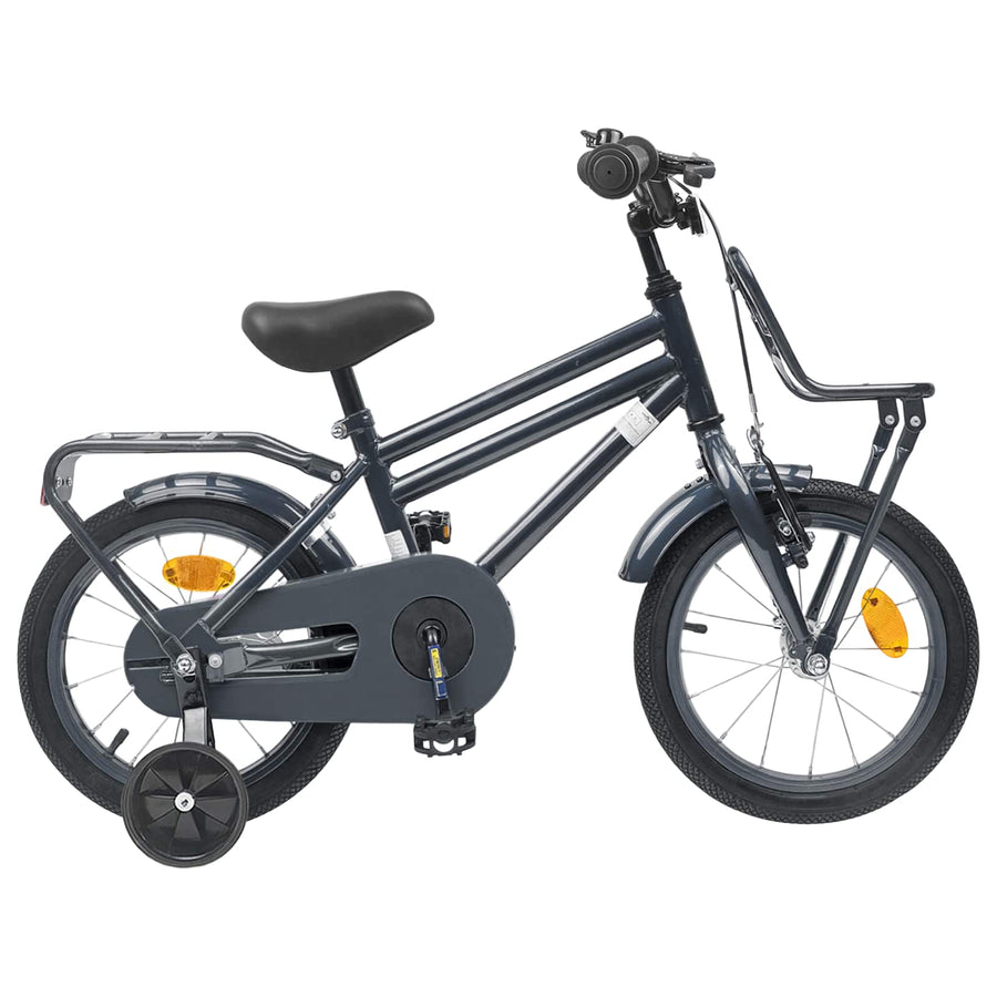 Kinderfiets 14 Inch voor 3-5 jaar oud Donkergrijs